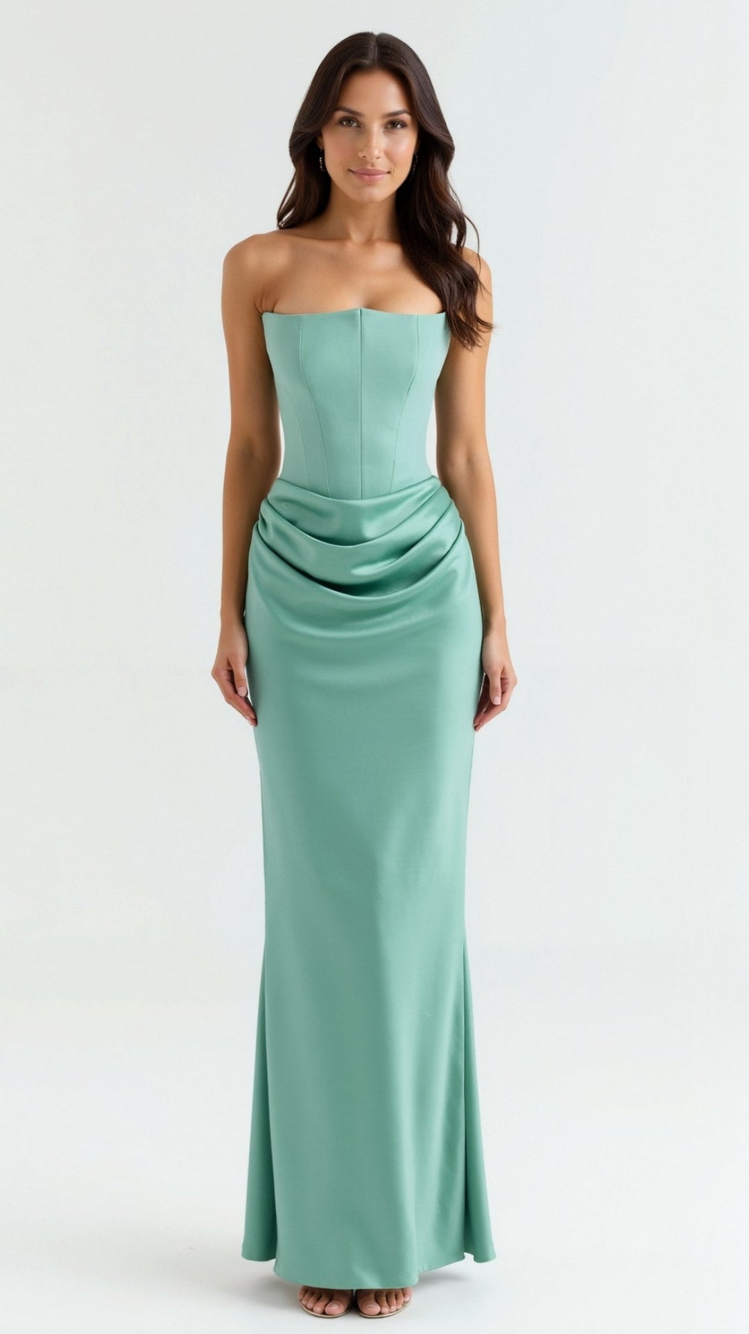 Langes Damen-Abendkleid im Säulen-Stil. Perfektes Maxikleid für Hochzeitsgäste & formelle Feste.