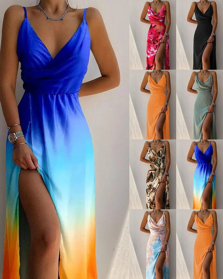 Komfortables, elegantes Damen Midikleid mit schmeichelhaftem Schnitt und zartem Blumenmuster für den Sommer.