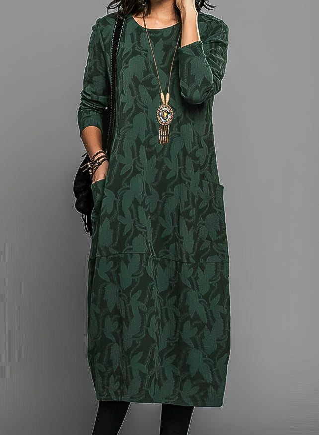 Vielseitiges Damen-Winterkleid mit Taschen, elegant, warm & komfortabel. Ideal für festliche Anlässe oder Büro.