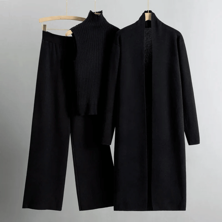 Modernes Damen Hosen-Set (Dreiteiler) für Business, Casual & Abend. Eleganz & Tragekomfort im Frühling/Sommer.