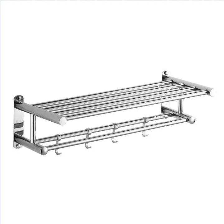 "Elegantes Edelstahl-Handtuchregal, modernes Design mit viel Platz, langlebig und pflegeleicht für jedes Badezimmer."