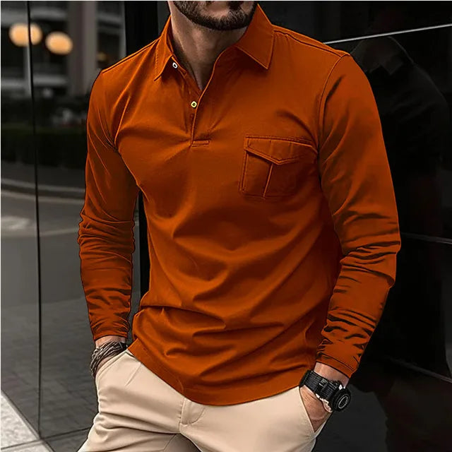 Hochwertiges Herren Langarm Business-Hemd, perfekt für stilvolle Büro-Looks und smarte Freizeitkleidung. Eleganter Schnitt.