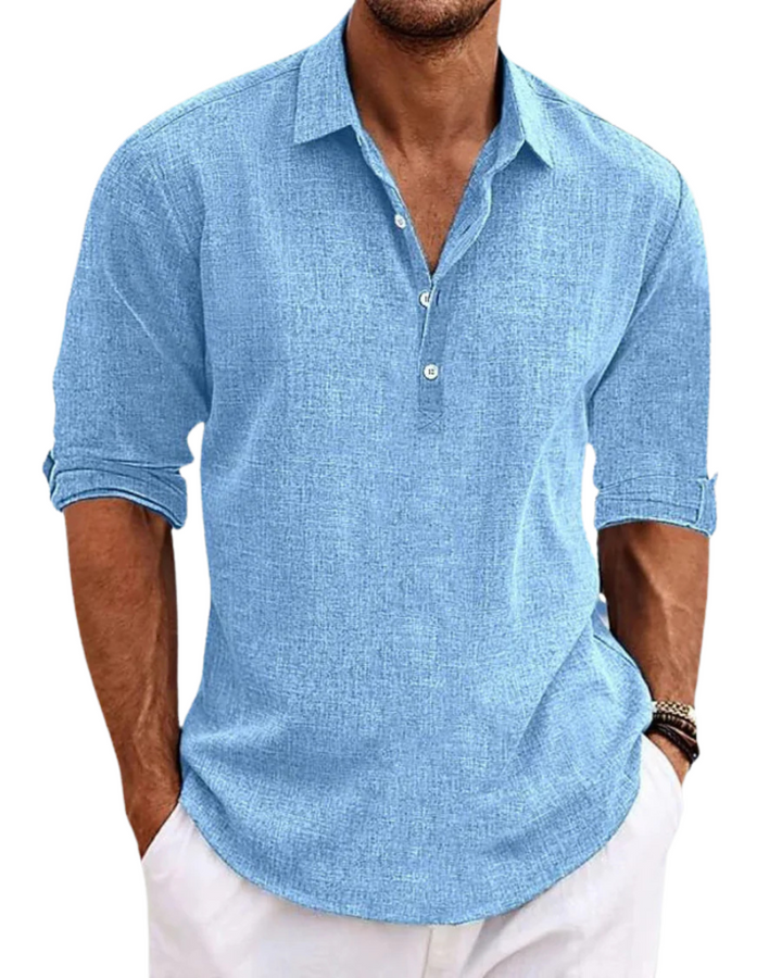 Klassisches Herren Langarmhemd für Smart Casual Looks. Zeitloses Freizeit- und Businesshemd mit elegantem Design.