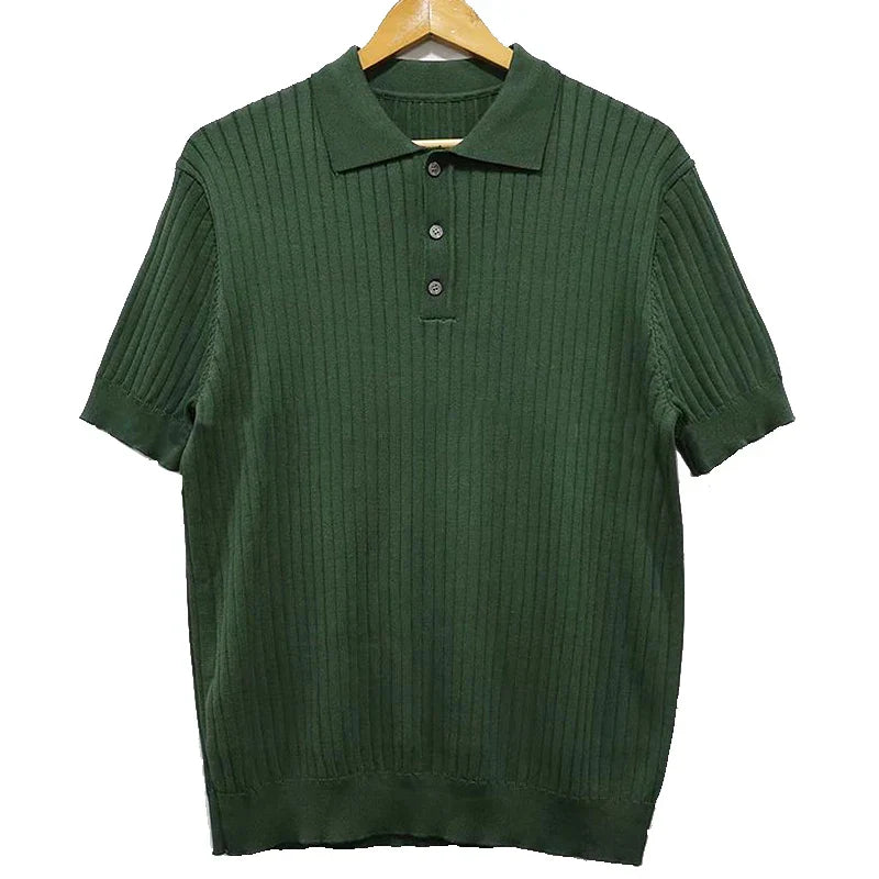 Stilvolles Herren Langarm Poloshirt mit Kragen & Knopfleiste. Perfekt für Herbst, Freizeit & Business Casual.