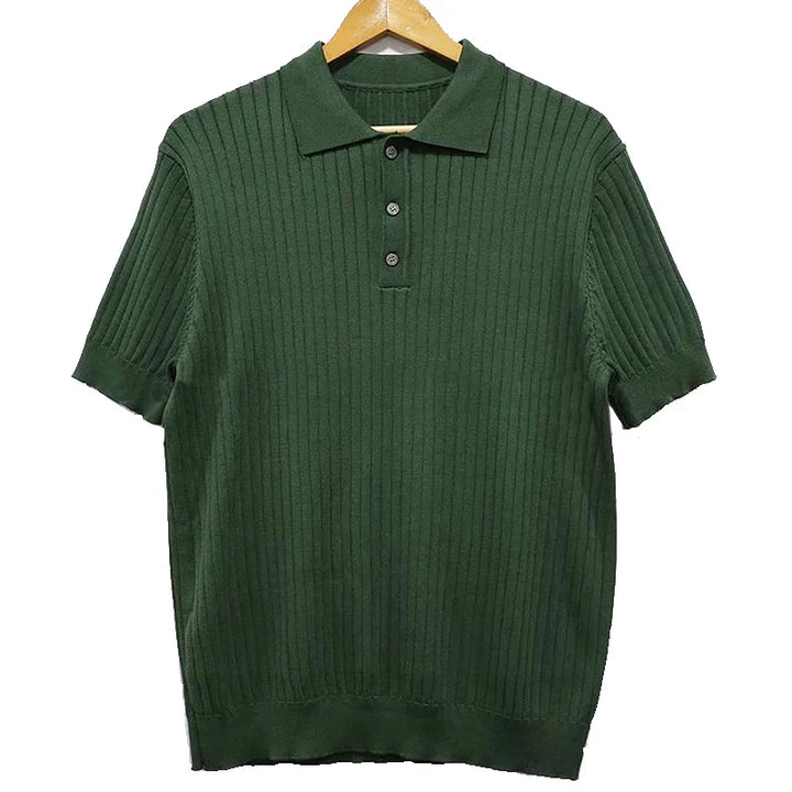 Stilvolles Herren Langarm Poloshirt mit Kragen & Knopfleiste. Perfekt für Herbst, Freizeit & Business Casual.