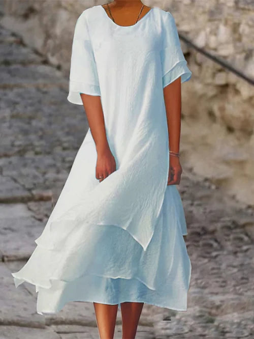 Modisches, leichtes Damen Kurzarmkleid. Perfektes Sommerkleid für heiße Tage, elegant & bequem.