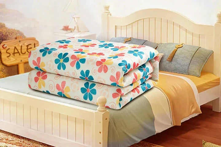 Komfortable Wärmedecke für das Schlafzimmer, mit Temperaturregelung und Wärmefunktion für entspannte Nächte.