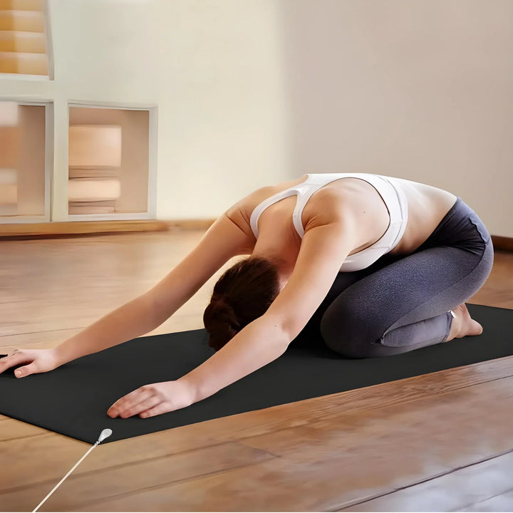 Erdungsmatte in modernem Design fördert Schlaf, Balance & Energie. Ideal für Zuhause/Arbeitsplatz. Stressabbau durch Erdung.