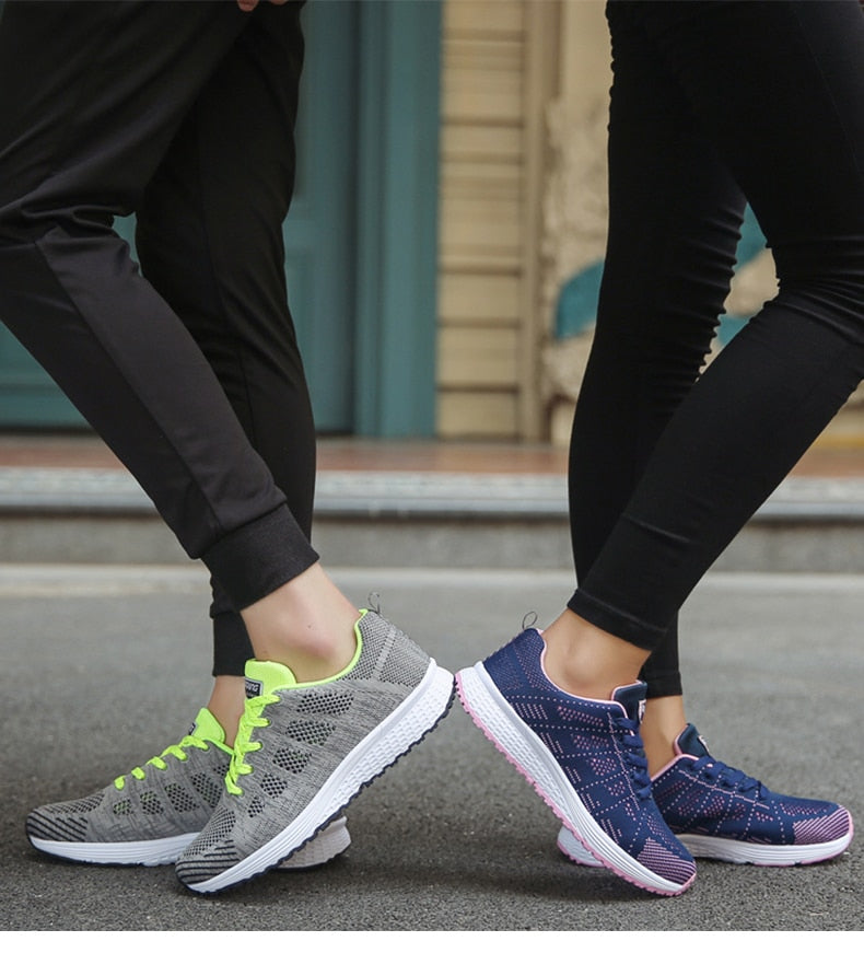 "Ergonomische Damen Sneaker, leicht, atmungsaktiv, mit extra großer Sohle, ideal für Komfort und stilvolle Freizeitlooks."