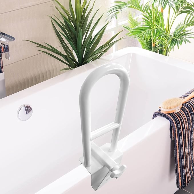 Ergonomischer Badewannenhaltegriff für Senioren, bietet sicheren Halt im Badezimmer, verhindert Unfälle, einfache Montage.