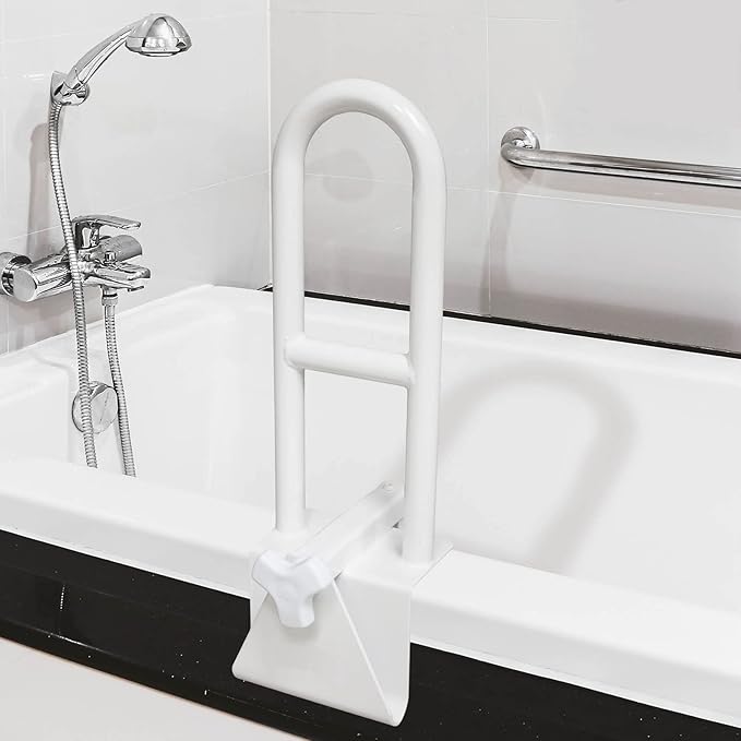 Ergonomischer Badewannenhaltegriff für Senioren, bietet sicheren Halt im Badezimmer, verhindert Unfälle, einfache Montage.