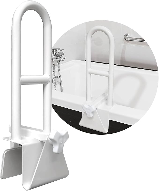 Ergonomischer Badewannenhaltegriff für Senioren, bietet sicheren Halt im Badezimmer, verhindert Unfälle, einfache Montage.