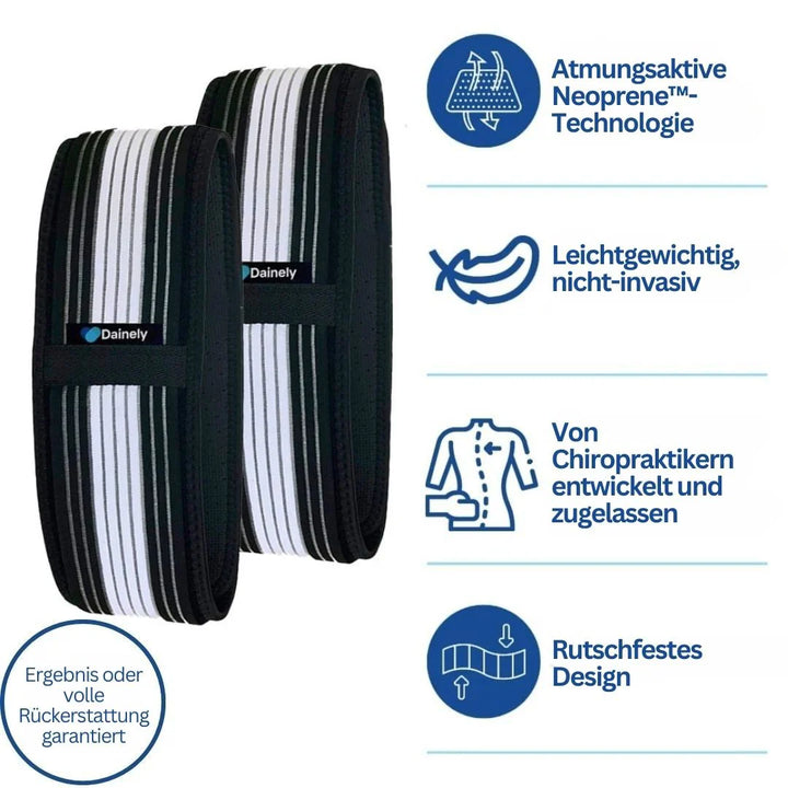 Ergonomischer Stützgürtel, schwarz-grau, für Rücken- und Beckenunterstützung, mit verstellbarer Passform und atmungsaktivem M