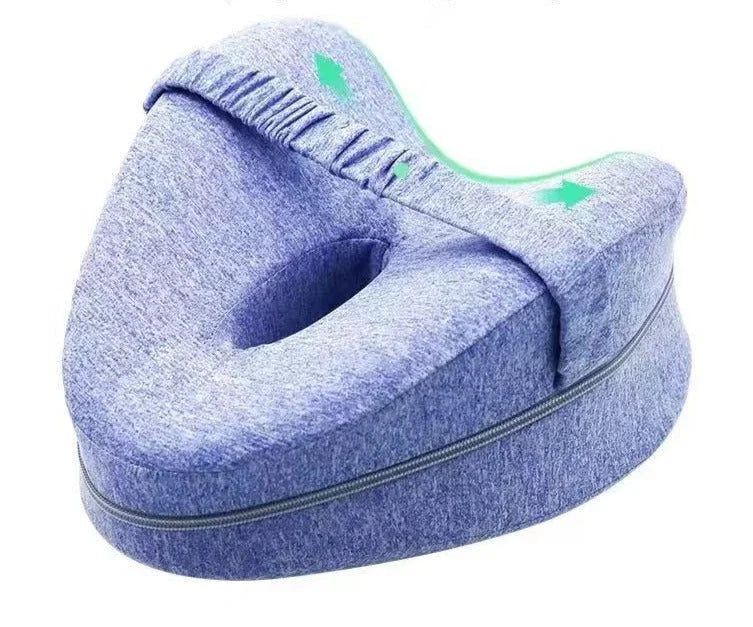 Ergonomisches Kniekissen aus Memory-Schaum für Seitenschläfer, sorgt für optimale Unterstützung von Hüfte und Wirbelsäule.