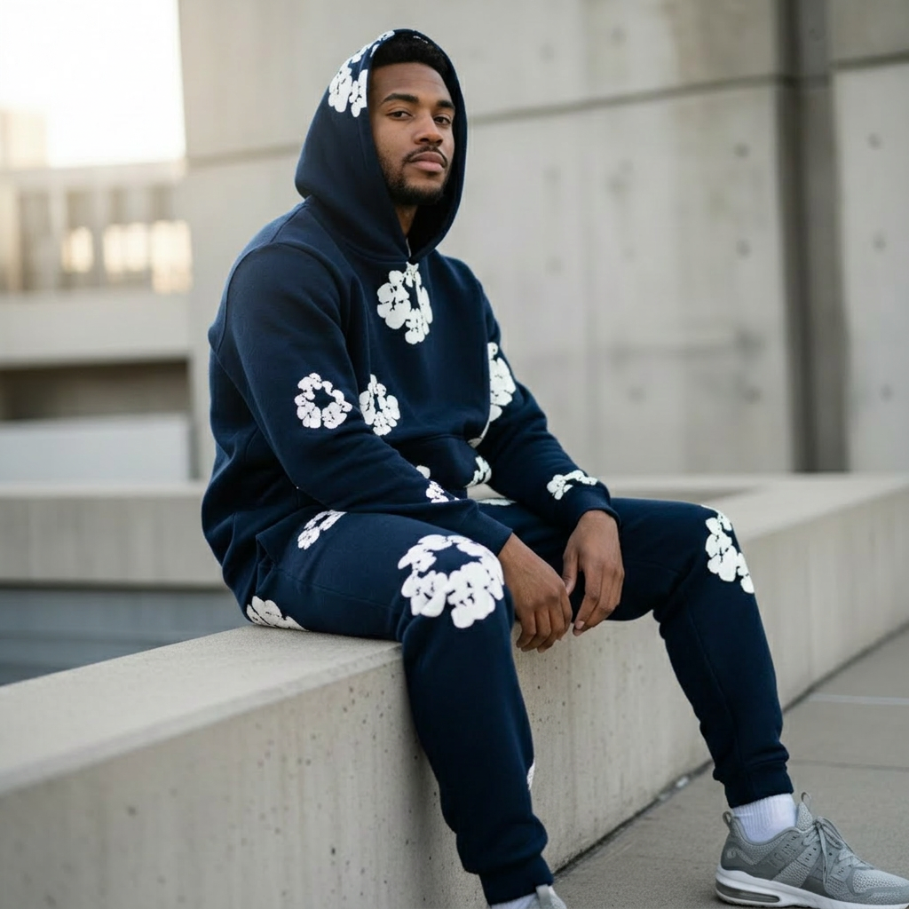 Unisex Floral Trainingsanzug mit markanten Drucken – Stil & Komfort