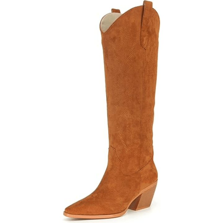 Knielange bestickte Stiefel