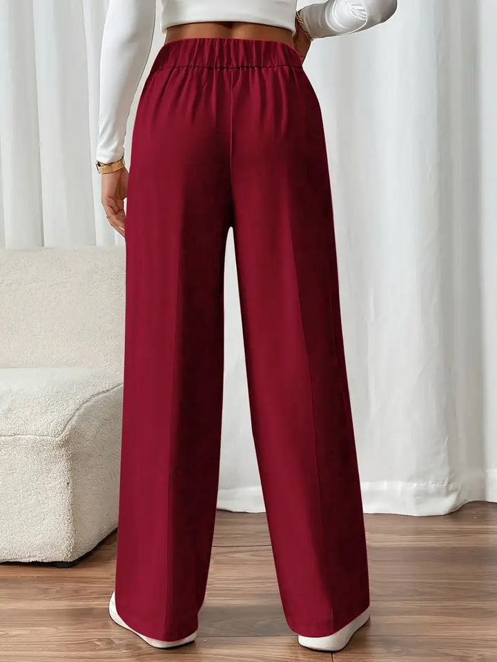 Hochwertige Bundhose für Damen mit weitem Beinschnitt