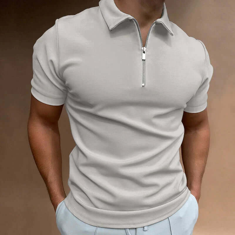 Herren Poloshirt mit Reißverschluss: Atmungsaktiv & Bequem