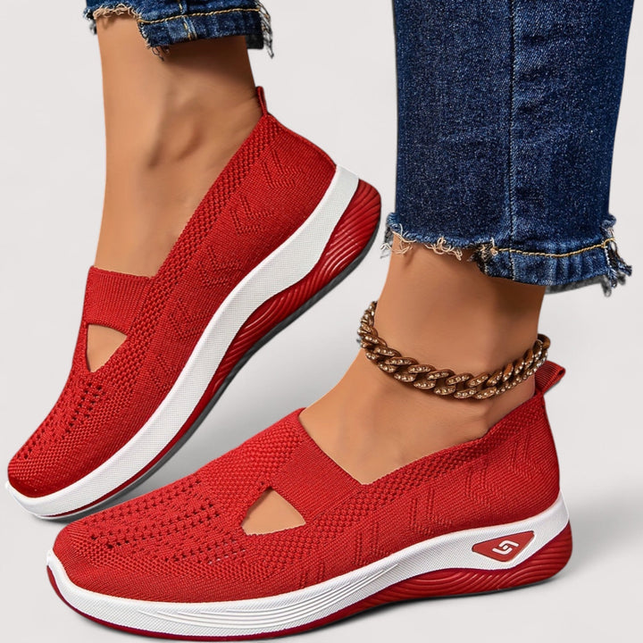 Damen Sportschuhe mit Gelsohle am Fuß. Leichte, atmungsaktive & bequeme Sneaker für optimalen Komfort.