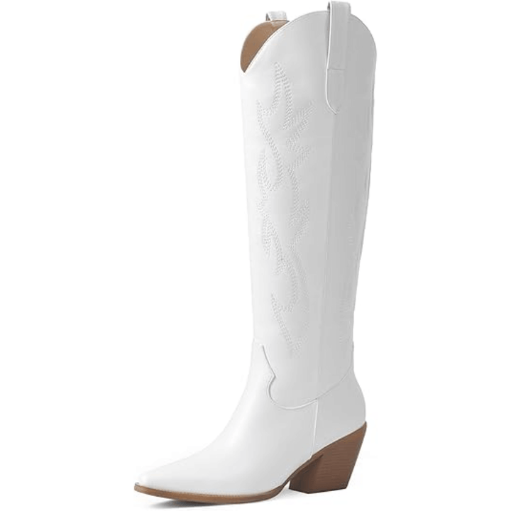 Knielange bestickte Stiefel