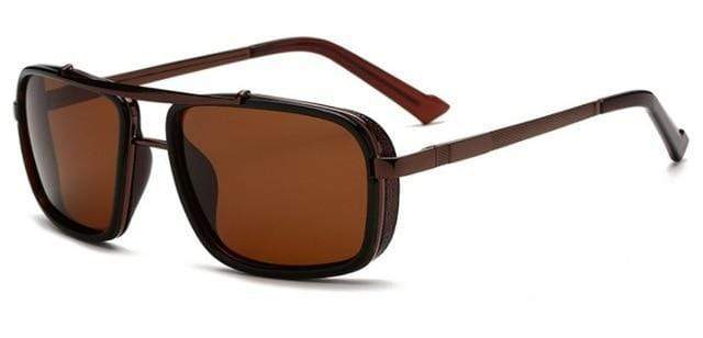 Herren Retro Steampunk Polarisierte Sonnenbrille