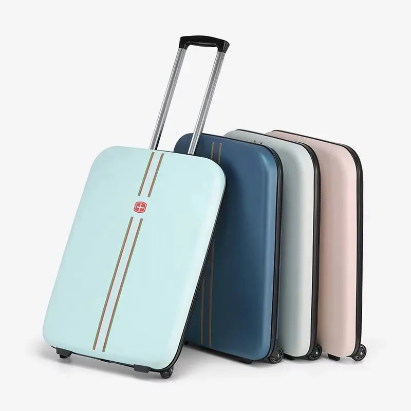 Faltbarer Hartschalenkoffer 'Porto' für flexible Reisen, robustes Reisegepäck & platzsparender Trolley.