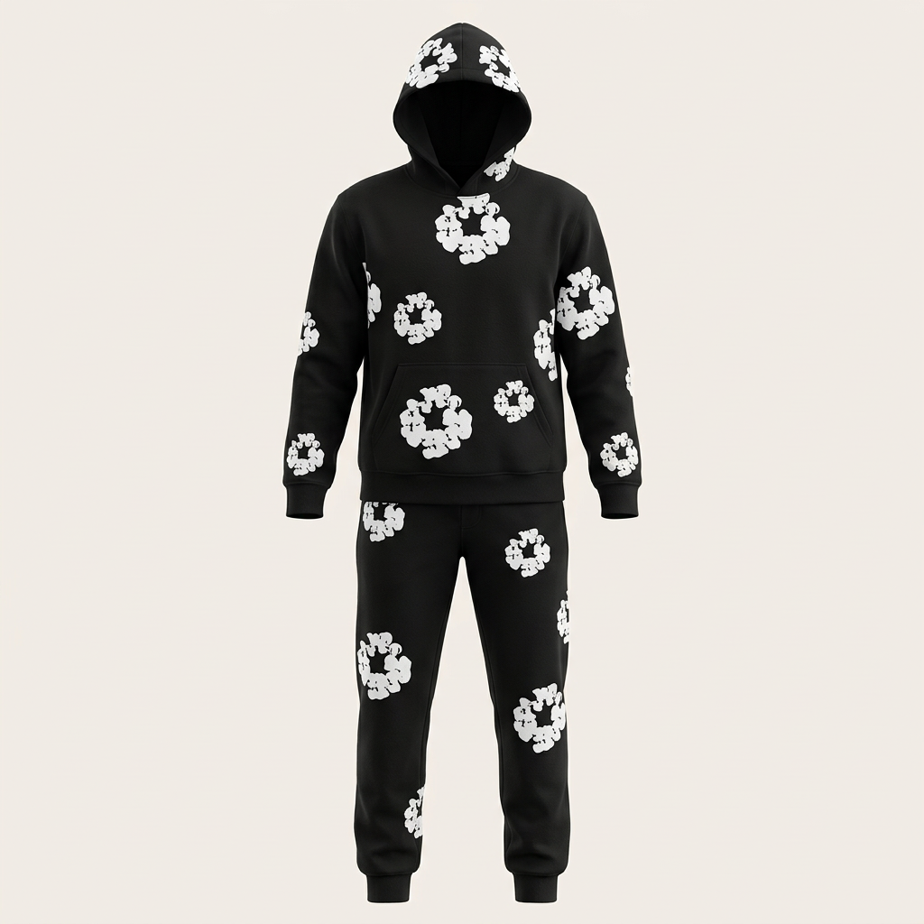 Unisex Floral Trainingsanzug mit markanten Drucken – Stil & Komfort