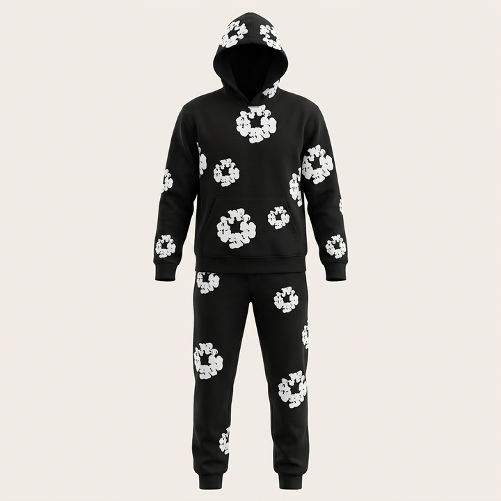 Unisex Floral Trainingsanzug mit markanten Drucken – Stil & Komfort