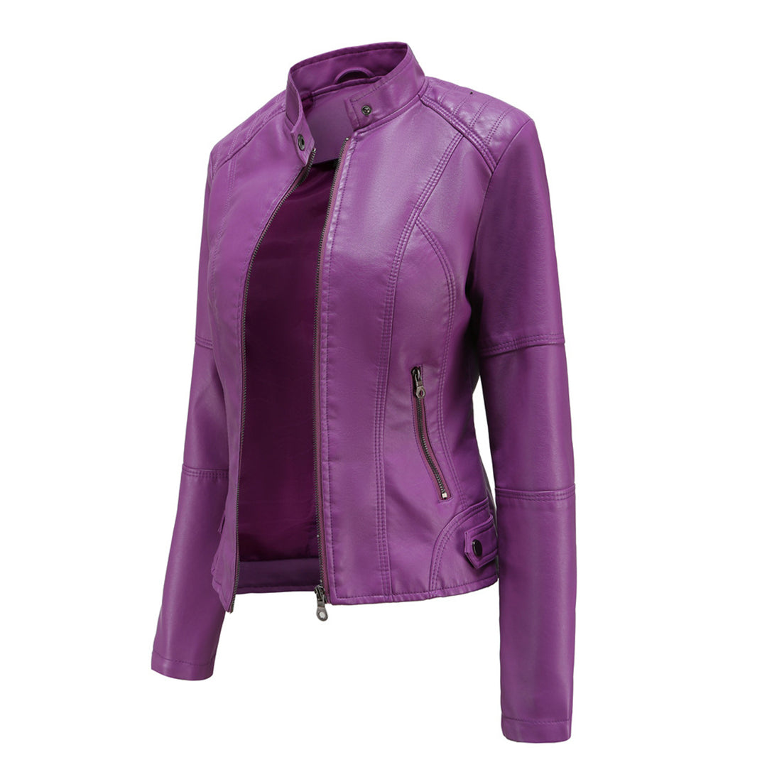 Schicke, figurbetonte Damen-Übergangsjacke mit elegantem strukturiertem Design, perfekt für Business und Freizeit.