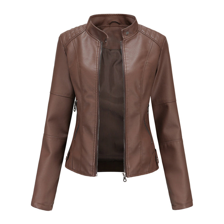 Elegante Damenjacke, figurbetont geschnitten mit strukturiertem Muster, ideal als Business- oder Freizeitjacke.
