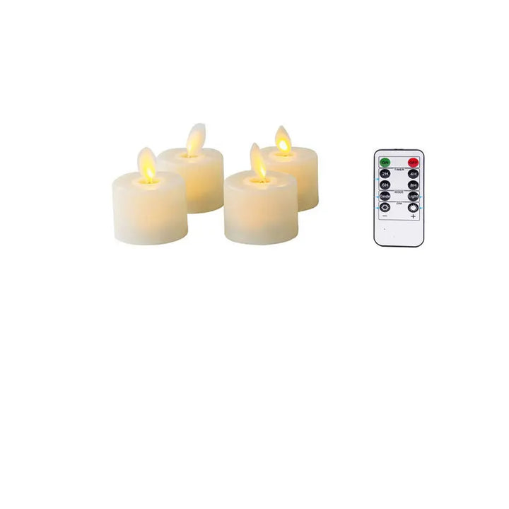 "Flammenähnliche, flackernde LED-Lichterkerzen, elegant, energiesparend, batteriebetrieben, mit Fernbedienung und dimmbar."