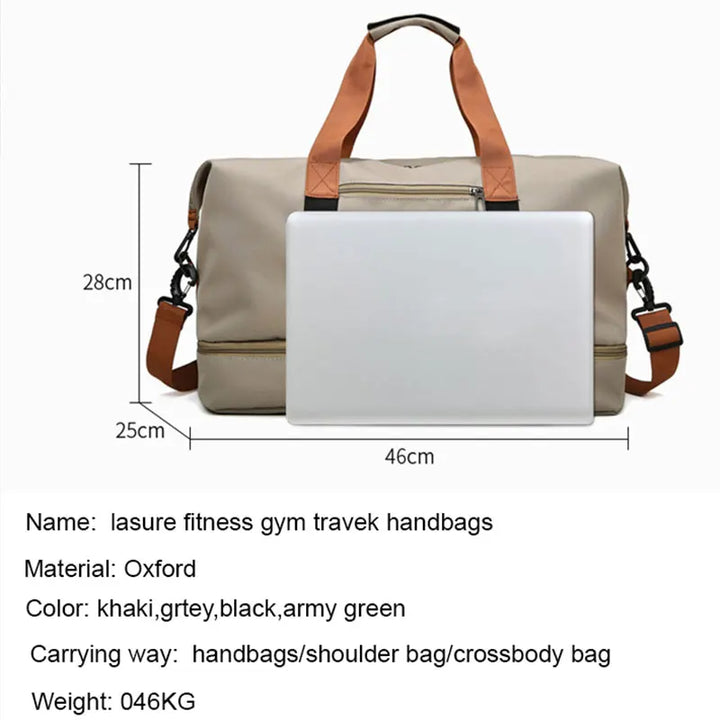 "FlexFit Pro Duffel: Vielseitige, robuste Tasche aus Nylon mit speziellem Schuhfach und abnehmbarem Schultergurt."
