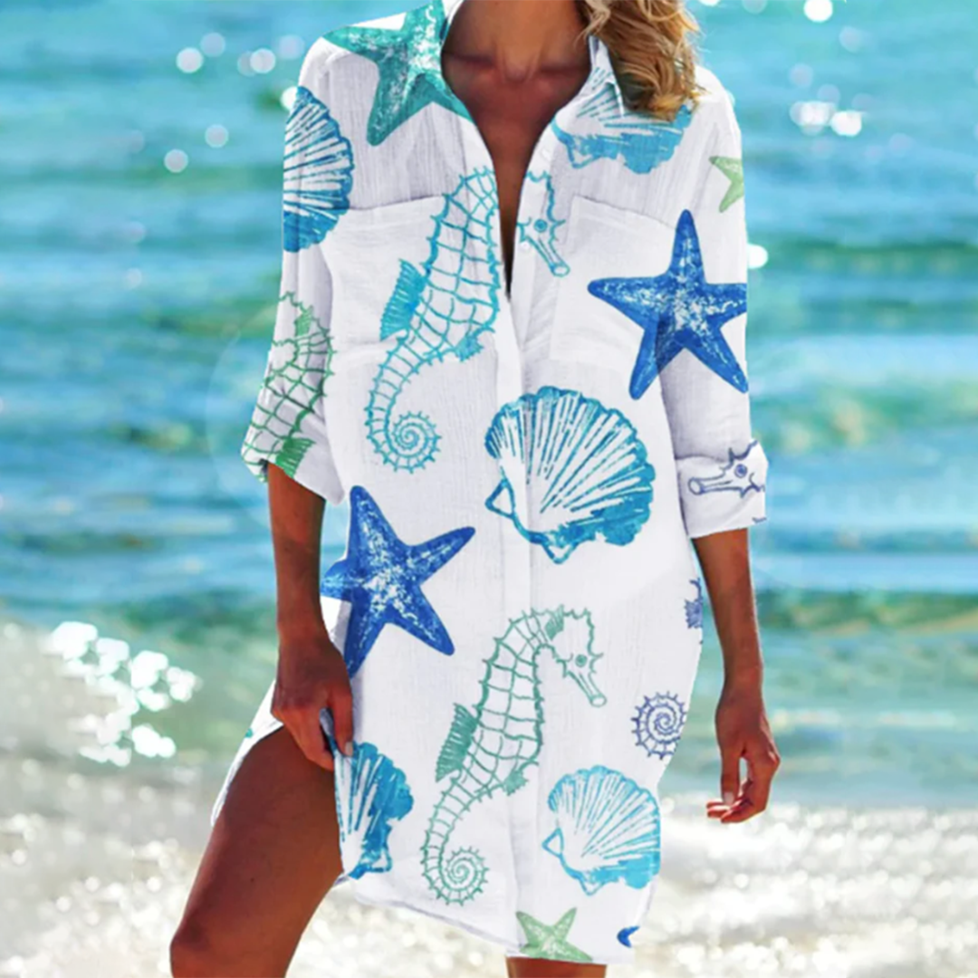 Leichtes A-Linien Maxikleid für Damen, fließend und elegant, mit Blumenprint, ideal für heiße Sommertage.