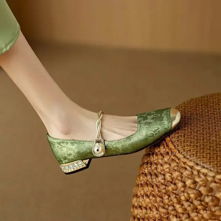 Orthopädische Damensandalen in Beige mit Klettverschluss