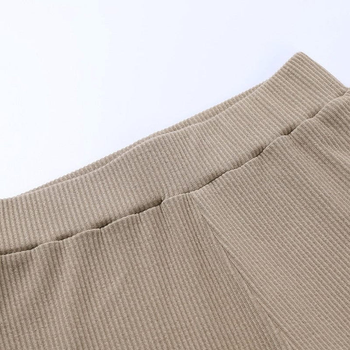 Gerippte High-Waist Leggings für Damen – Bequeme und stilvolle Passform.