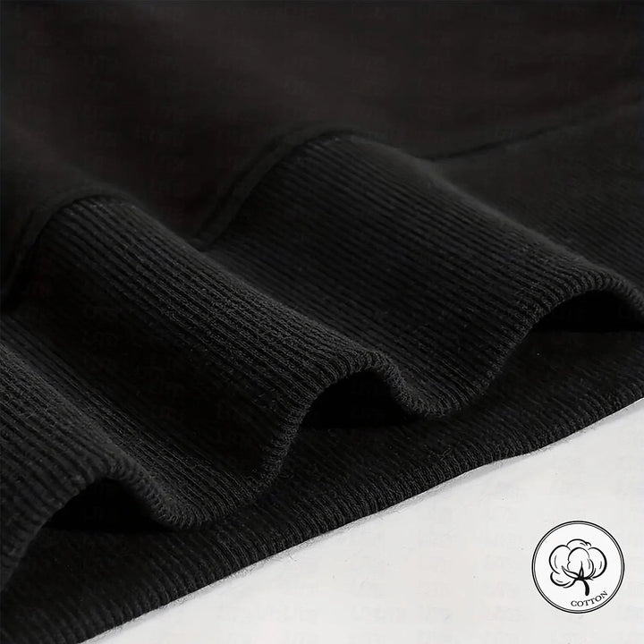 Schwarzes Herren Sweatshirt mit Reissverschluss im Detail