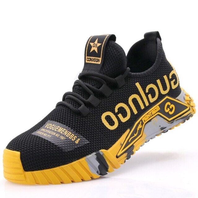 Robuste Schutzschuhe Herren mit Stahlkappe, rutschfeste Sohle für maximale Sicherheit am Arbeitsplatz.