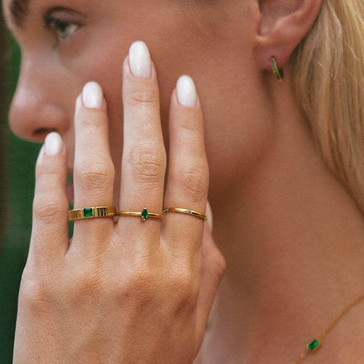 Massiver Statement Damenring in Silber mit Zirkonia, wasserfest