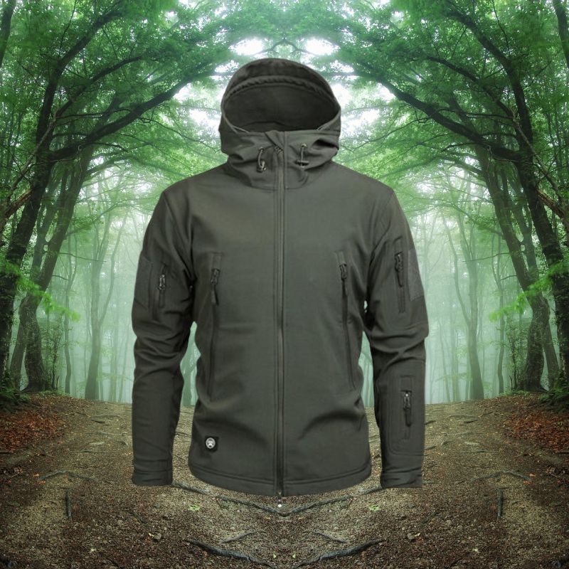 Funktionale Herren Outdoorjacke in Grau. Wasserdicht, winddicht und robust. Ideal für Taktik & Freizeit.