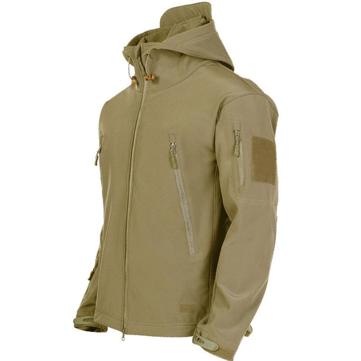 Graue Herren Taktik-Outdoorjacke: robust, wasserdicht, winddicht. Ideal für Freizeit & Abenteuer.