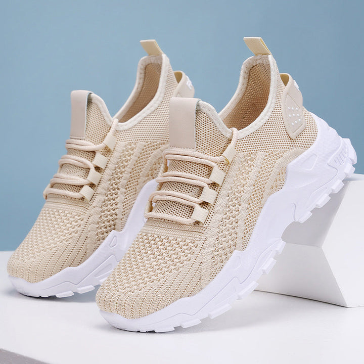 "Graue ortopädische Sneakers für Damen mit stoßdämpfenden Gel-Innensohlen und rutschfesten Sohlen, elegant und komfortabel."