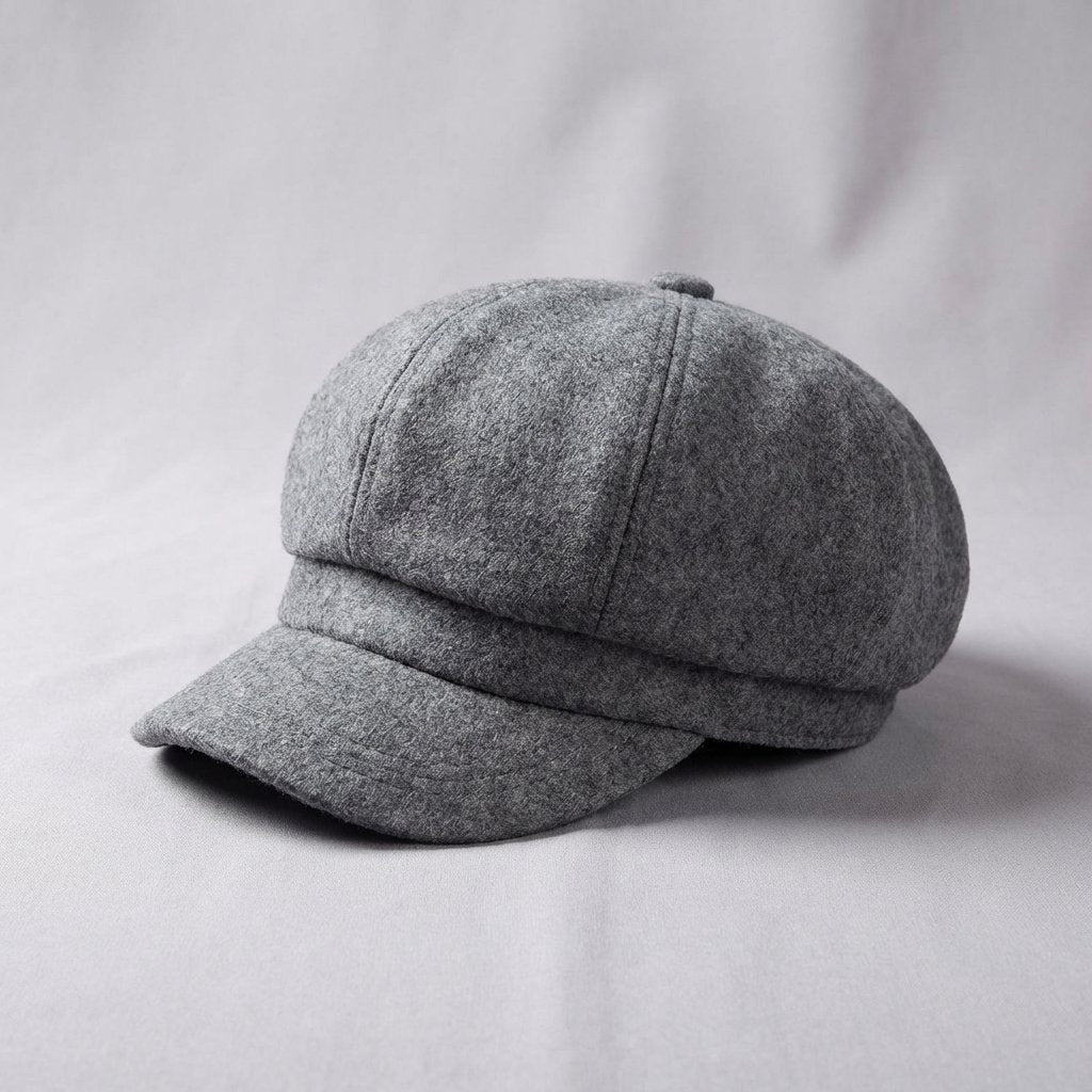 Rote warme Ballonmütze für den Winter, Unisex Vintage-Stil, Baumwolle Modeaccessoire.