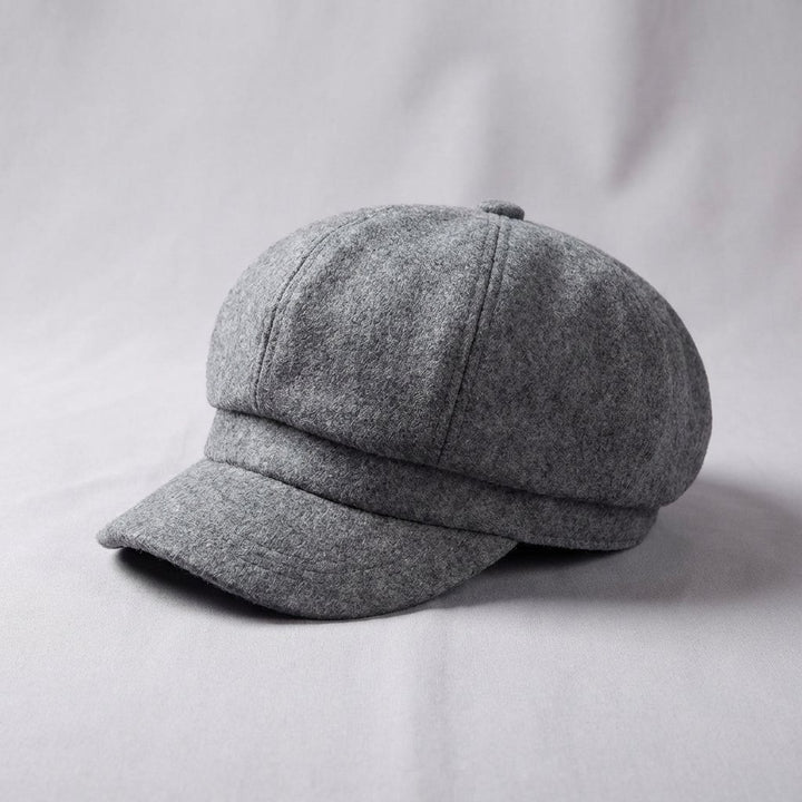 Rote warme Ballonmütze für den Winter, Unisex Vintage-Stil, Baumwolle Modeaccessoire.
