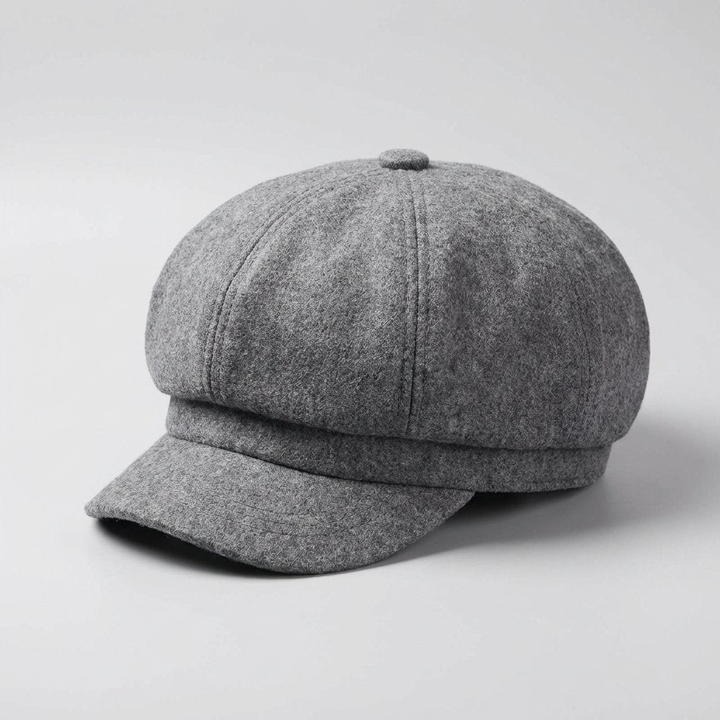 Schwarze Unisex Vintage Ballonmütze, warmes Modeaccessoire aus Baumwolle für den Winter.