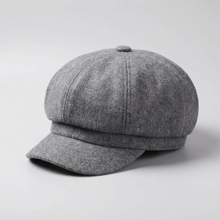 Schwarze Unisex Vintage Ballonmütze, warmes Modeaccessoire aus Baumwolle für den Winter.