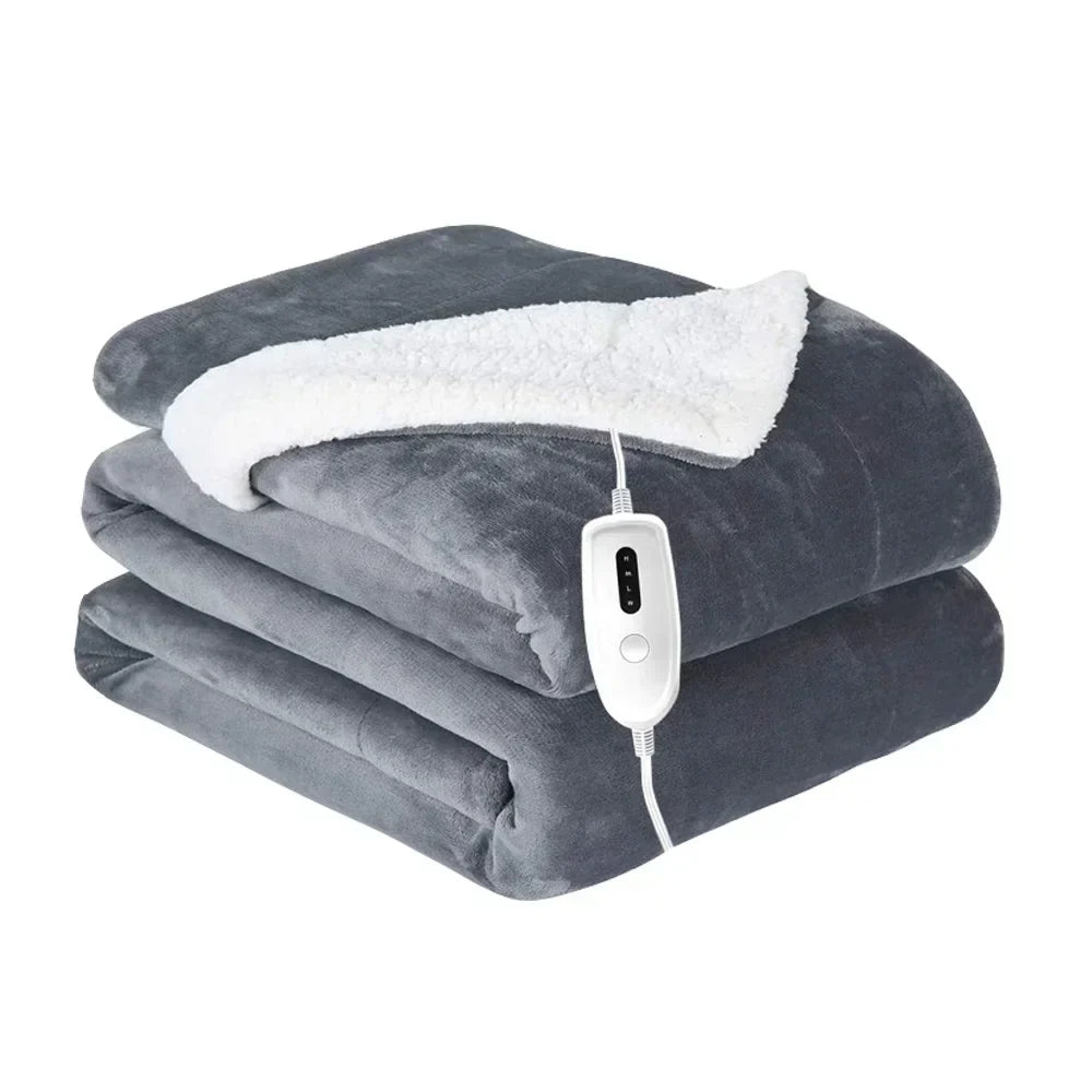 Große elektrische Heizdecke aus weichem Polyester für Paare, ideal für gemütliche Winterabende zu zweit.