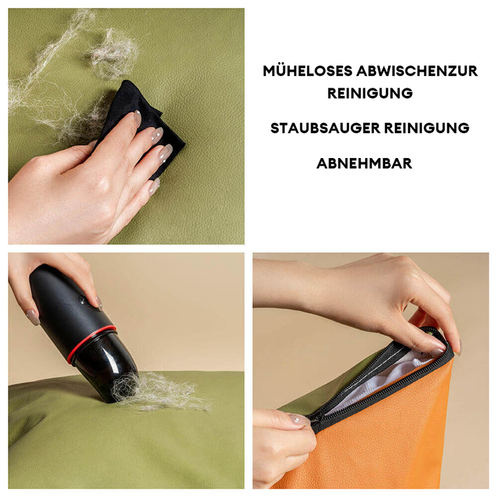 "Großer, stilvoller Deluxe-Hundesitz aus Kunstleder fürs Auto mit dicker Polsterung und erweiterbarem Liegebereich"