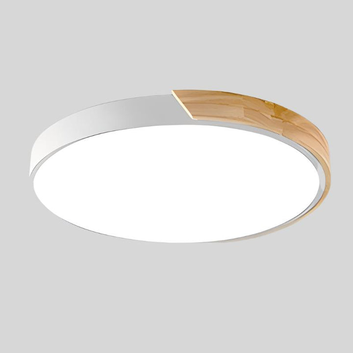 Nordische Holz-Macaroon LED-Deckenleuchte für Wohnräume