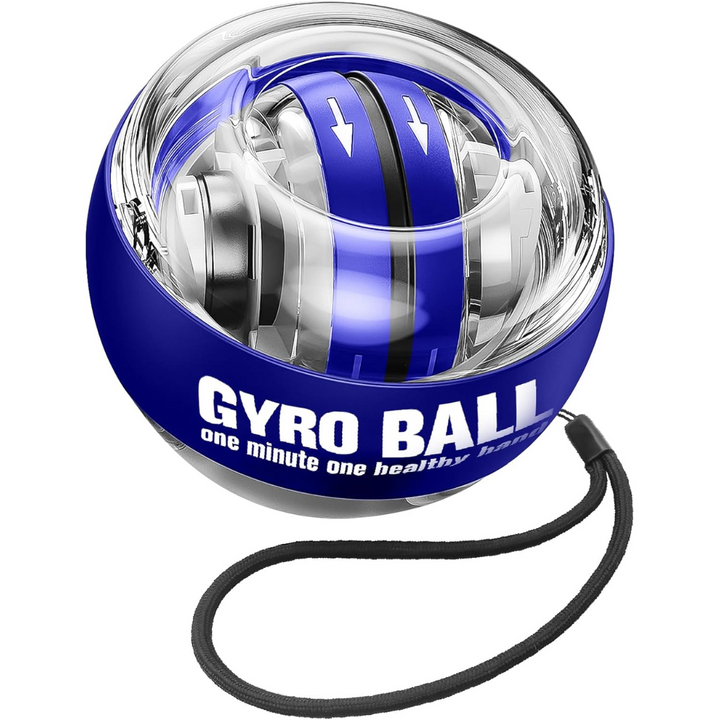 "Gyropower Unterarmtrainer für effektives Griffkrafttraining, kompakt, aus Kunststoff und Metall, ideal für Sport und Musik."