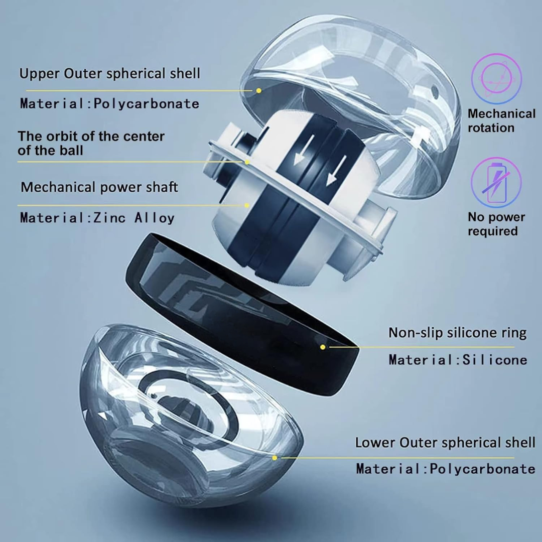 "Gyropower Unterarmtrainer für effektives Griffkrafttraining, kompakt, aus Kunststoff und Metall, ideal für Sport und Musik."
